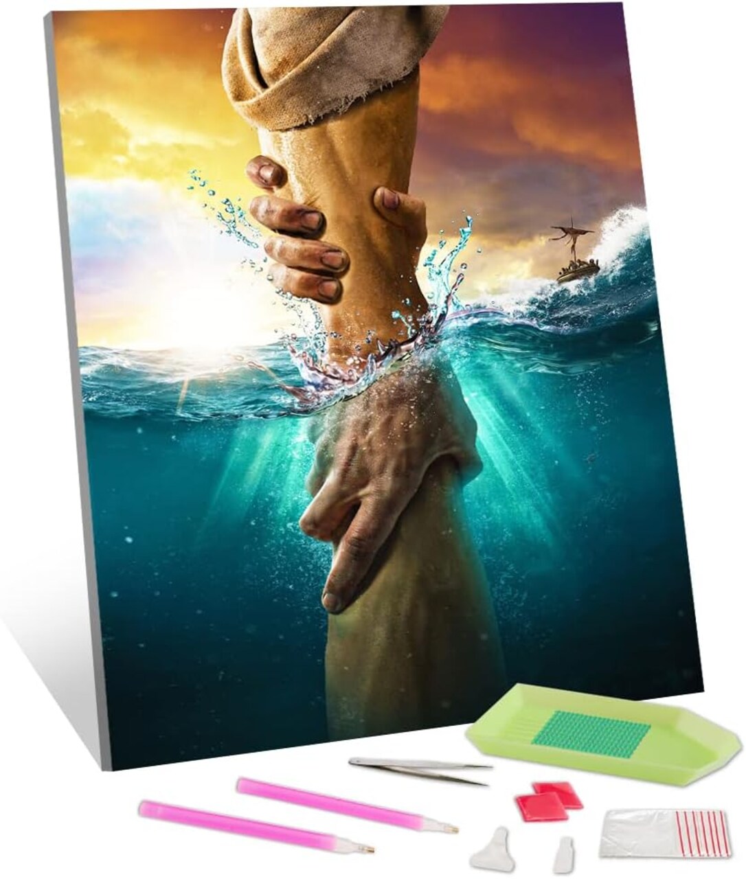 Christian 5D Diamond Painting Kit for Adults, 12×16 in – Jesus DIY Diamond Art for Home Decor